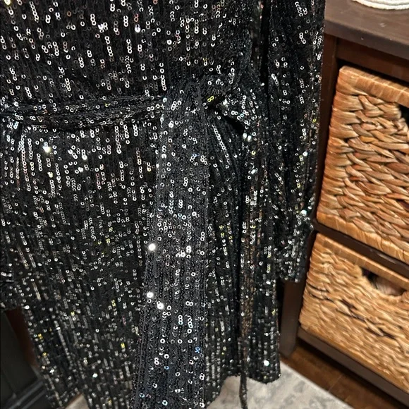 ✨ Zara Black Sequin Mini Dress – Size Small – NWT - Picture 3 of 8